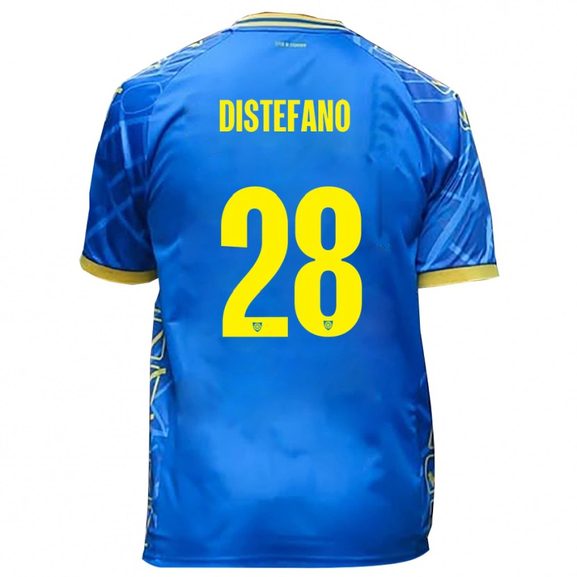Danxen Homem Camisola Filippo Distefano #28 Azul Celeste Amarelo Principal 2025/26 Camisa