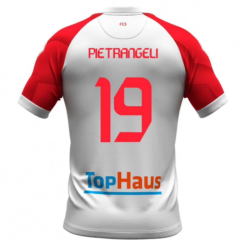Danxen Homem Camisola Nicola Pietrangeli #19 Branco Vermelho Principal 2025/26 Camisa