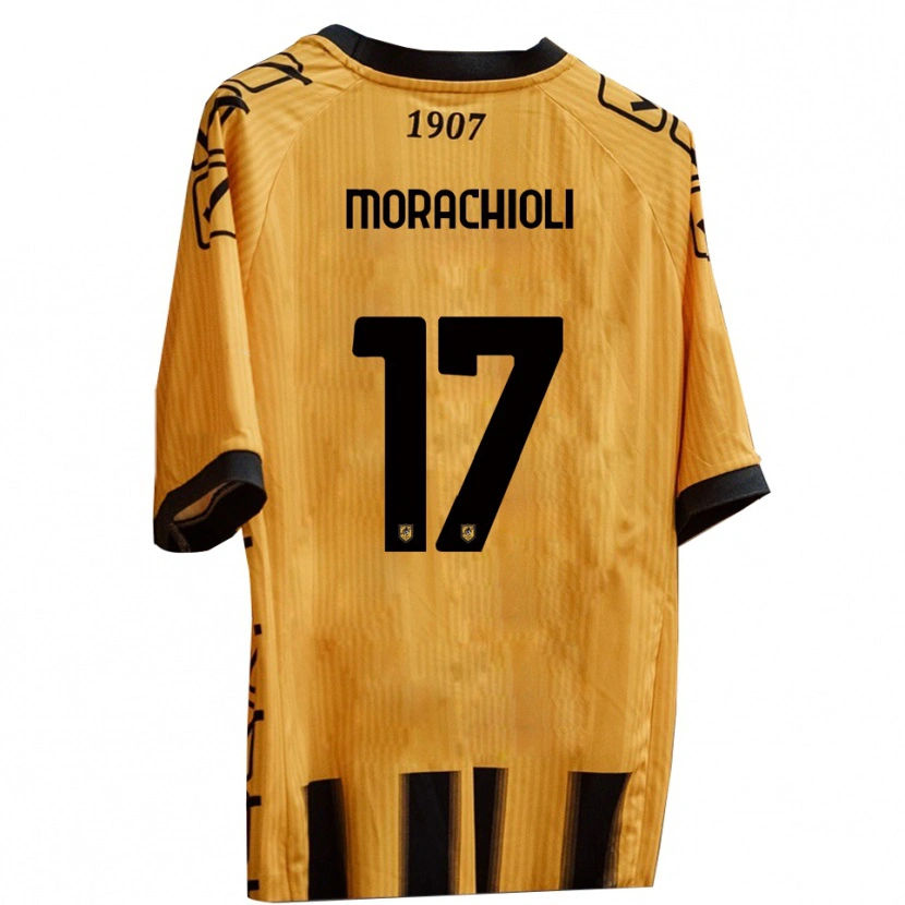 Danxen Homem Camisola Gregorio Morachioli #17 Amarelo Preto Principal 2025/26 Camisa