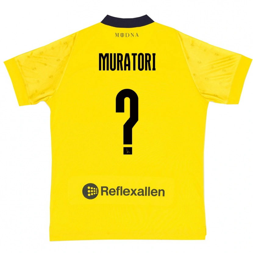 Danxen Homem Camisola Gabriele Muratori #0 Amarelo Marinho Principal 2025/26 Camisa