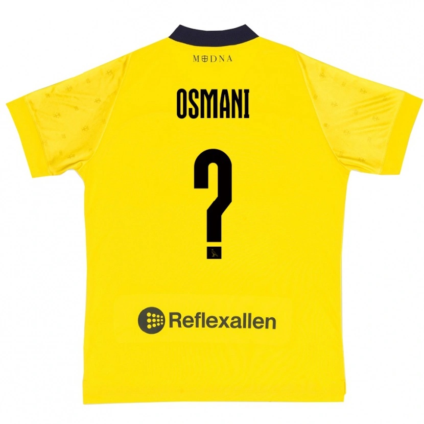 Danxen Homem Camisola Xhojel Osmani #0 Amarelo Marinho Principal 2025/26 Camisa