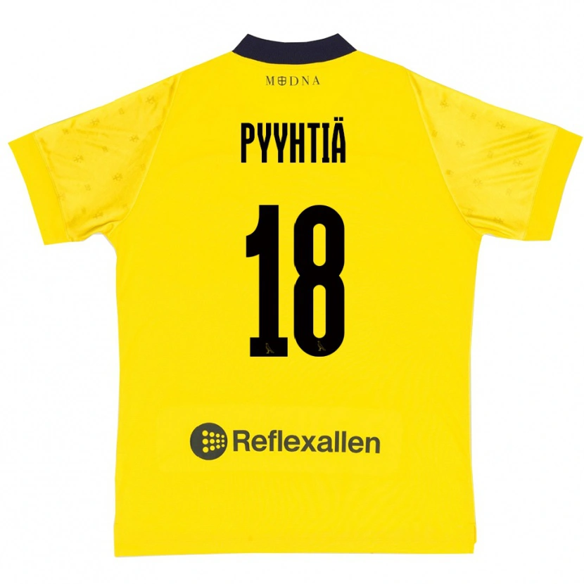 Danxen Homem Camisola Niklas Pyyhtiä #18 Amarelo Marinho Principal 2025/26 Camisa