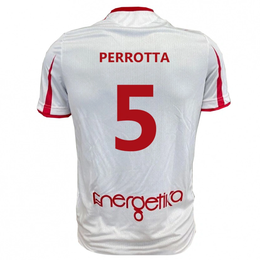Danxen Homem Camisola Marco Perrotta #5 Branco Vermelho Principal 2025/26 Camisa