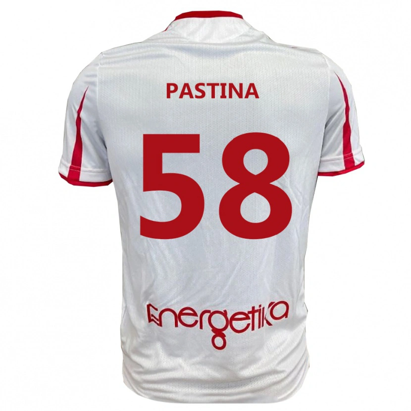 Danxen Homem Camisola Christian Pastina #58 Branco Vermelho Principal 2025/26 Camisa