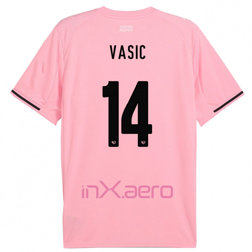 Danxen Homem Camisola Aljosa Vasic #14 Rosa Preto Principal 2025/26 Camisa