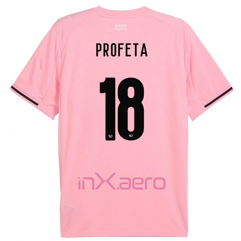 Danxen Homem Camisola Andrea Profeta #18 Rosa Preto Principal 2025/26 Camisa