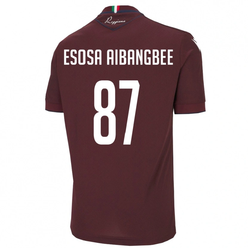 Danxen Homem Camisola Simon Esosa Aibangbee #87 Borgonha Branco Principal 2025/26 Camisa