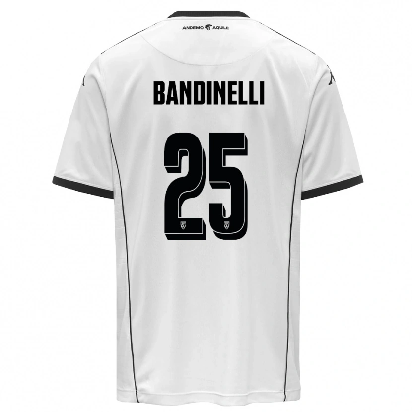 Danxen Homem Camisola Filippo Bandinelli #25 Branco Preto Principal 2025/26 Camisa