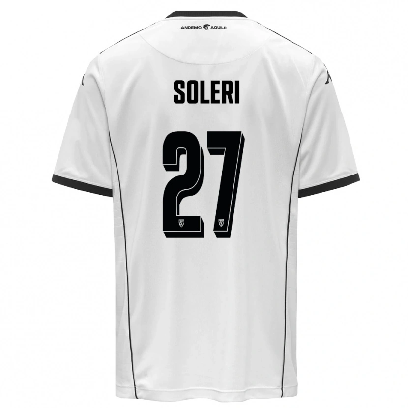 Danxen Homem Camisola Edoardo Soleri #27 Branco Preto Principal 2025/26 Camisa