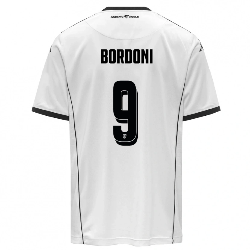 Danxen Homem Camisola Cristian Bordoni #9 Branco Preto Principal 2025/26 Camisa