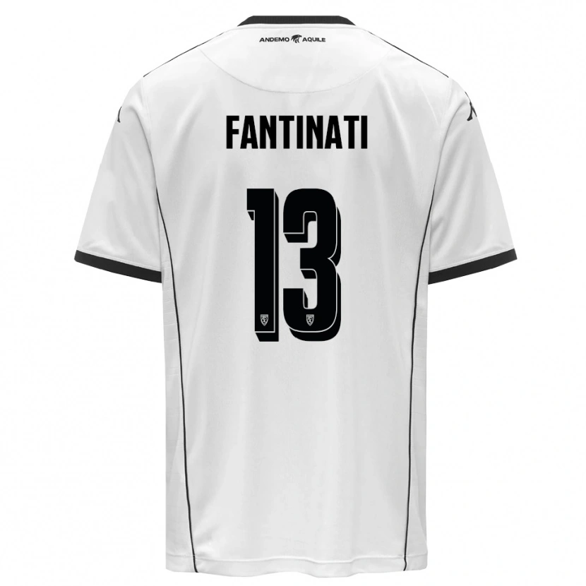 Danxen Homem Camisola Christian Fantinati #13 Branco Preto Principal 2025/26 Camisa