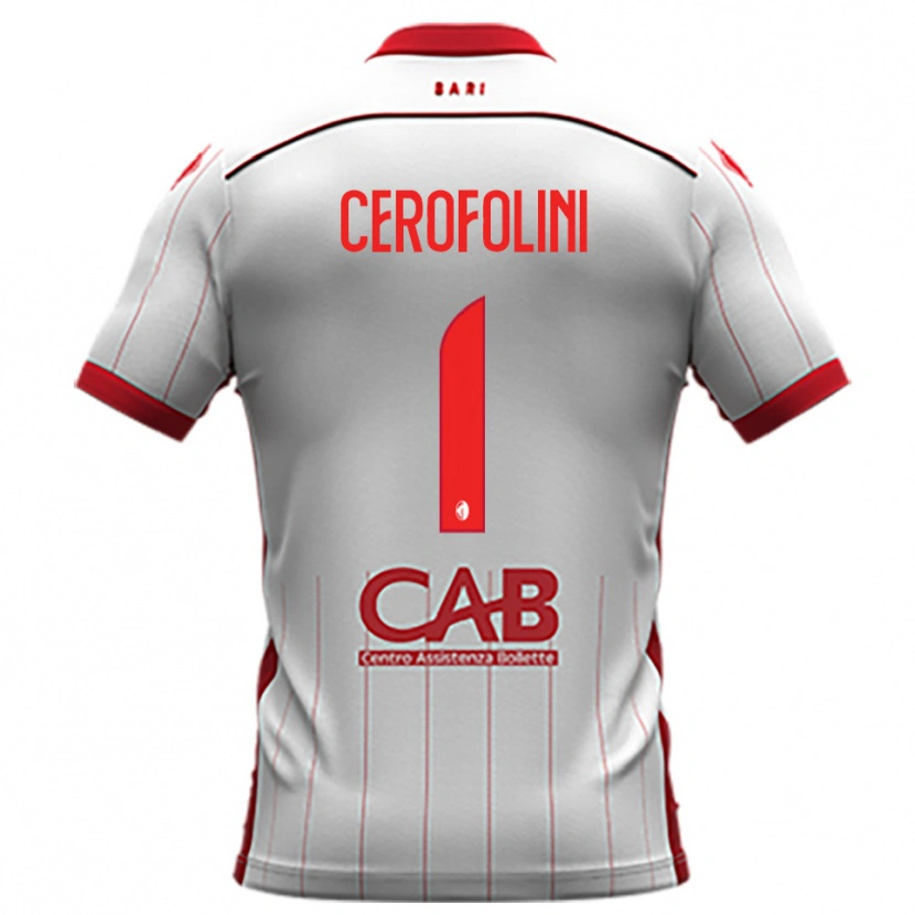 Danxen Homem Camisola Michele Cerofolini #1 Branco Vermelho Principal 2025/26 Camisa