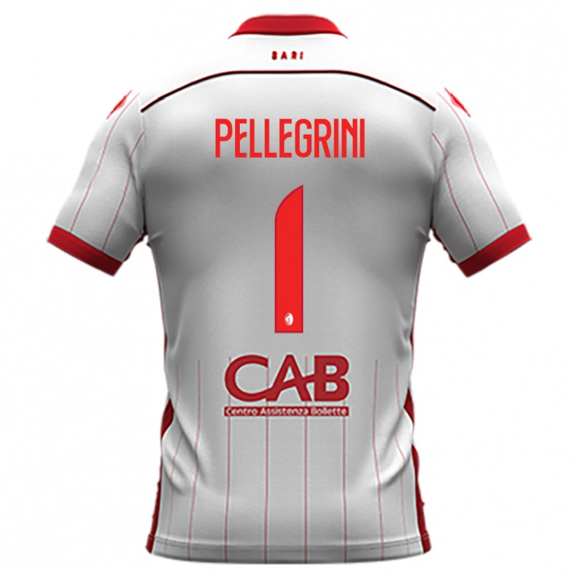 Danxen Homem Camisola Luigi Pellegrini #1 Branco Vermelho Principal 2025/26 Camisa