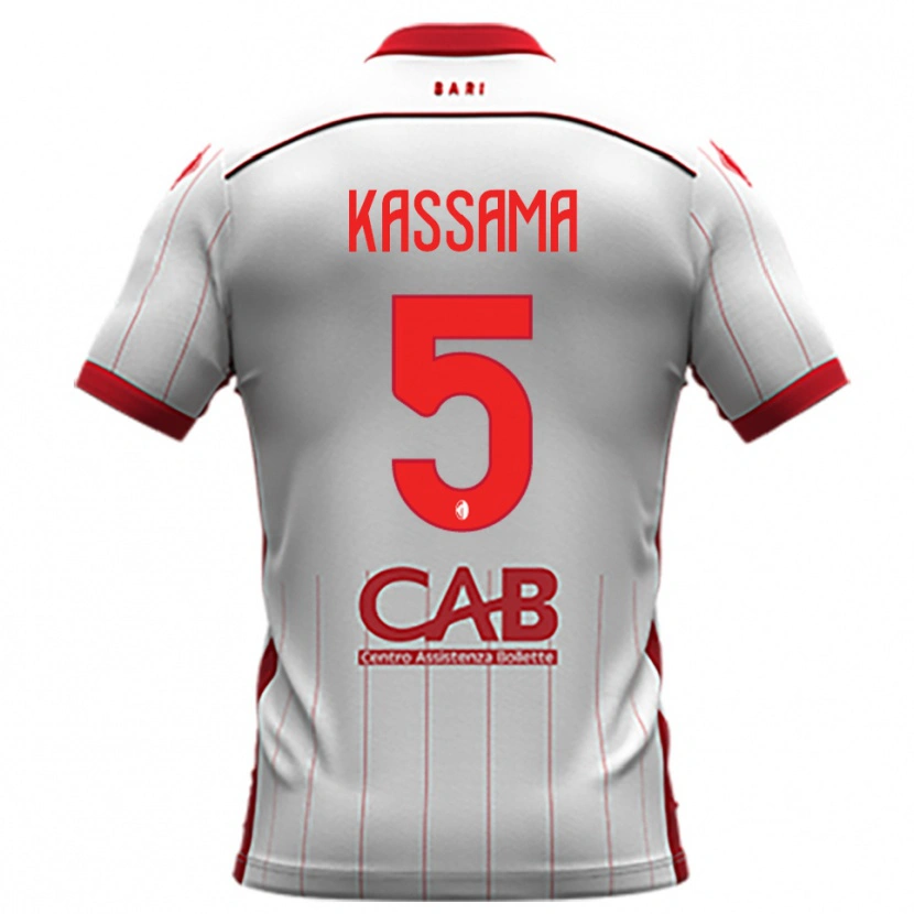 Danxen Homem Camisola Sheriff Kassama #5 Branco Vermelho Principal 2025/26 Camisa