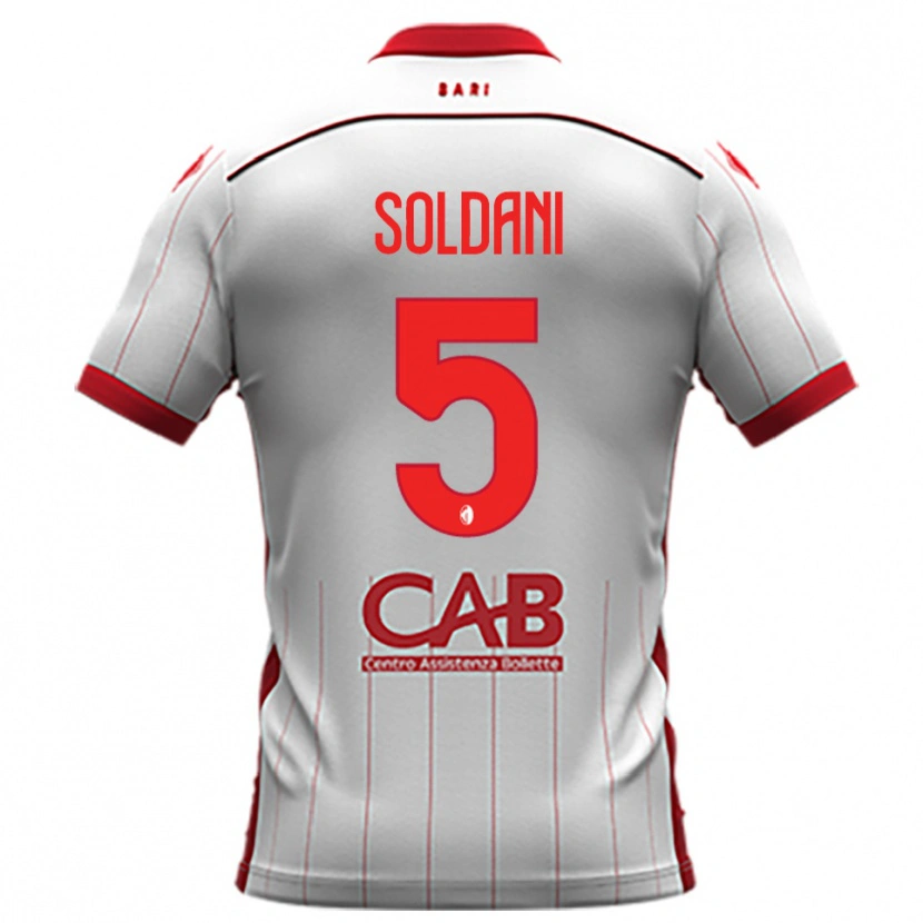 Danxen Homem Camisola Mauro Soldani #5 Branco Vermelho Principal 2025/26 Camisa