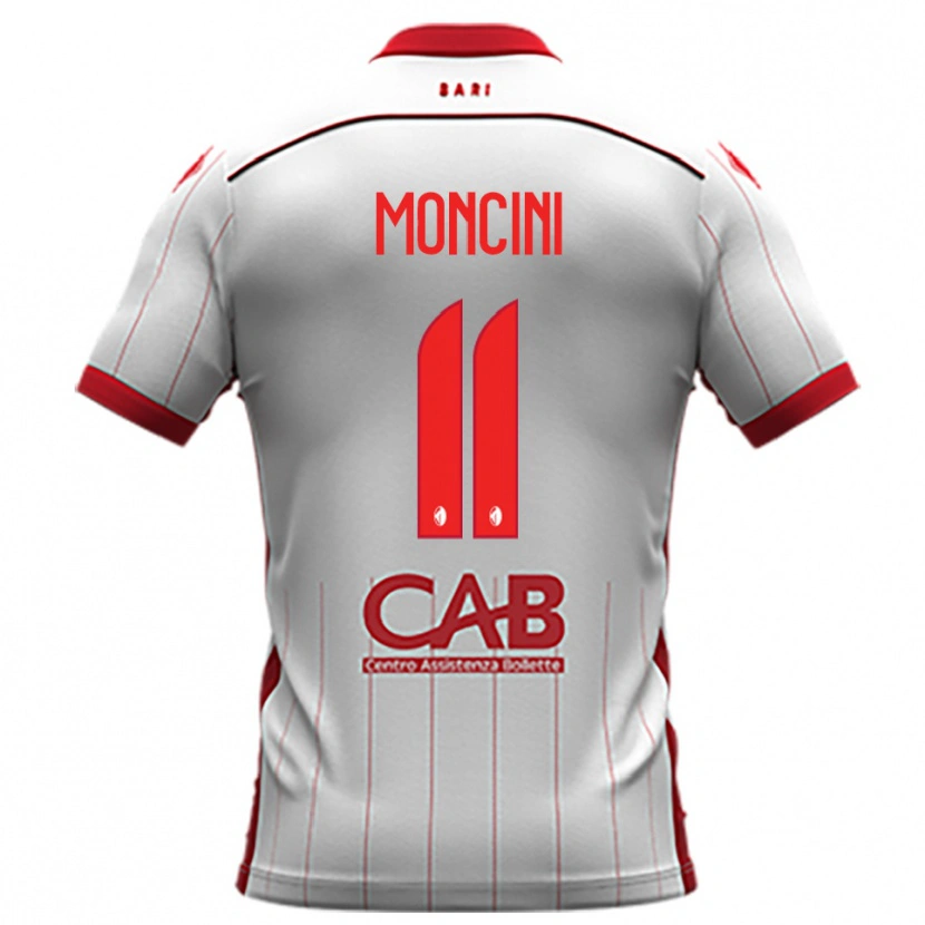 Danxen Homem Camisola Gabriele Moncini #11 Branco Vermelho Principal 2025/26 Camisa