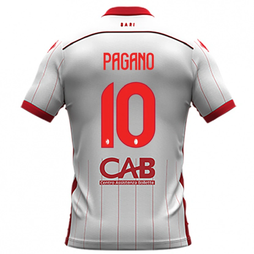Danxen Homem Camisola Riccardo Pagano #10 Branco Vermelho Principal 2025/26 Camisa