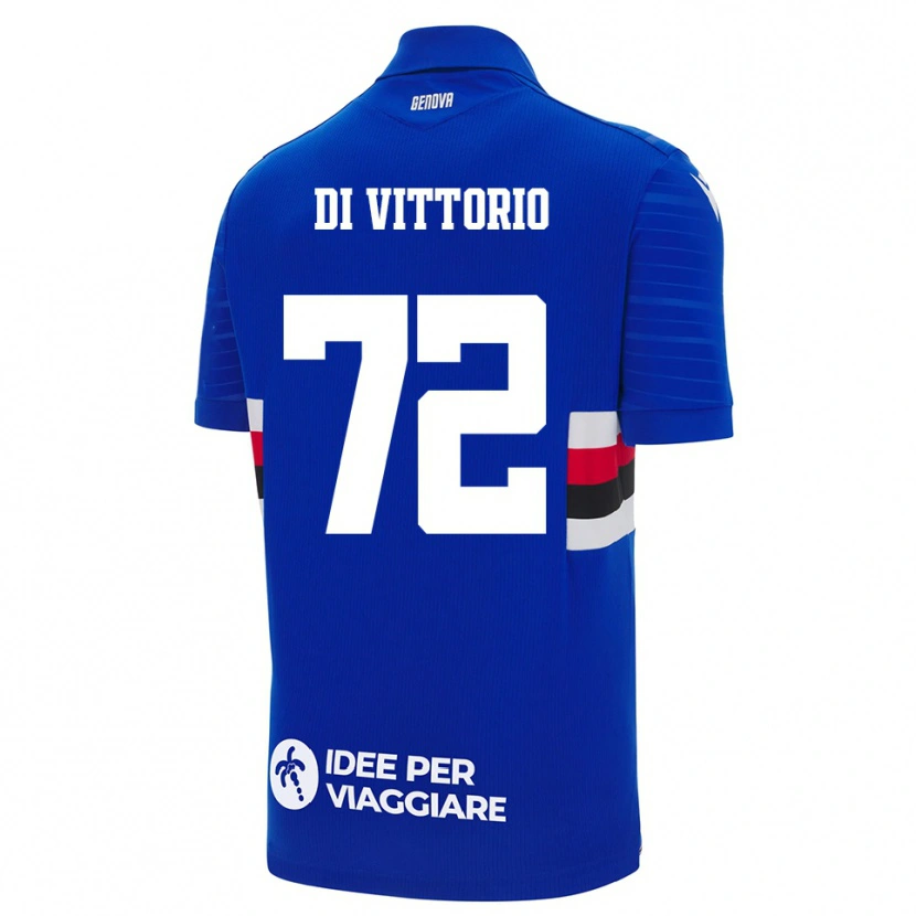Danxen Homem Camisola Irene Di Vittorio #72 Azul Branco Principal 2025/26 Camisa
