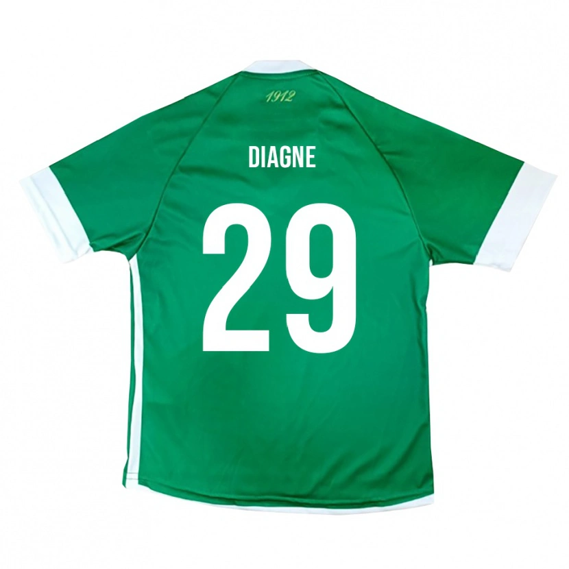 Danxen Homem Camisola Mamadou Diagne #29 Verde Branco Principal 2025/26 Camisa