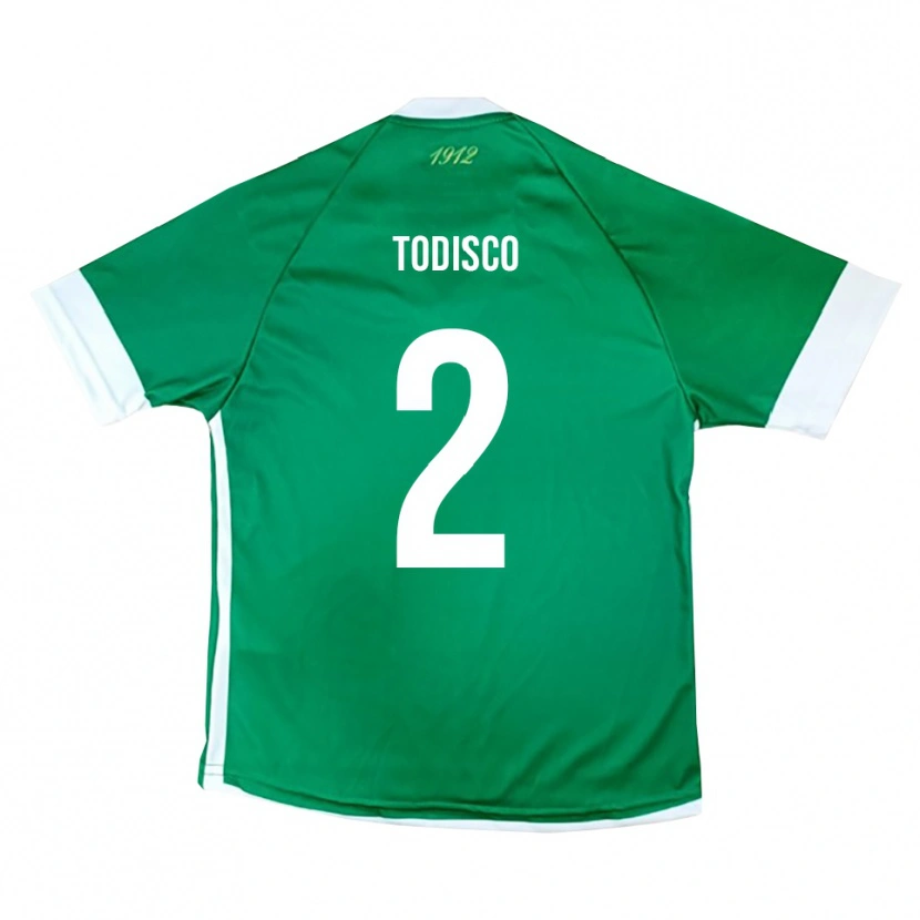 Danxen Homem Camisola Gianmarco Todisco #2 Verde Branco Principal 2025/26 Camisa