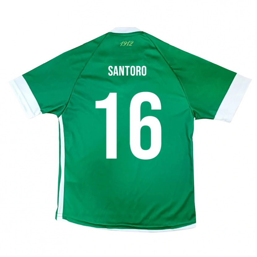 Danxen Homem Camisola Vittorio Santoro #16 Verde Branco Principal 2025/26 Camisa