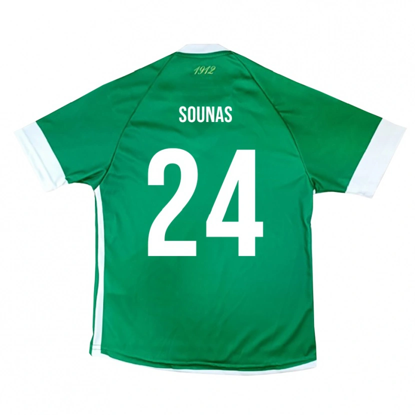 Danxen Homem Camisola Dimitrios Sounas #24 Verde Branco Principal 2025/26 Camisa