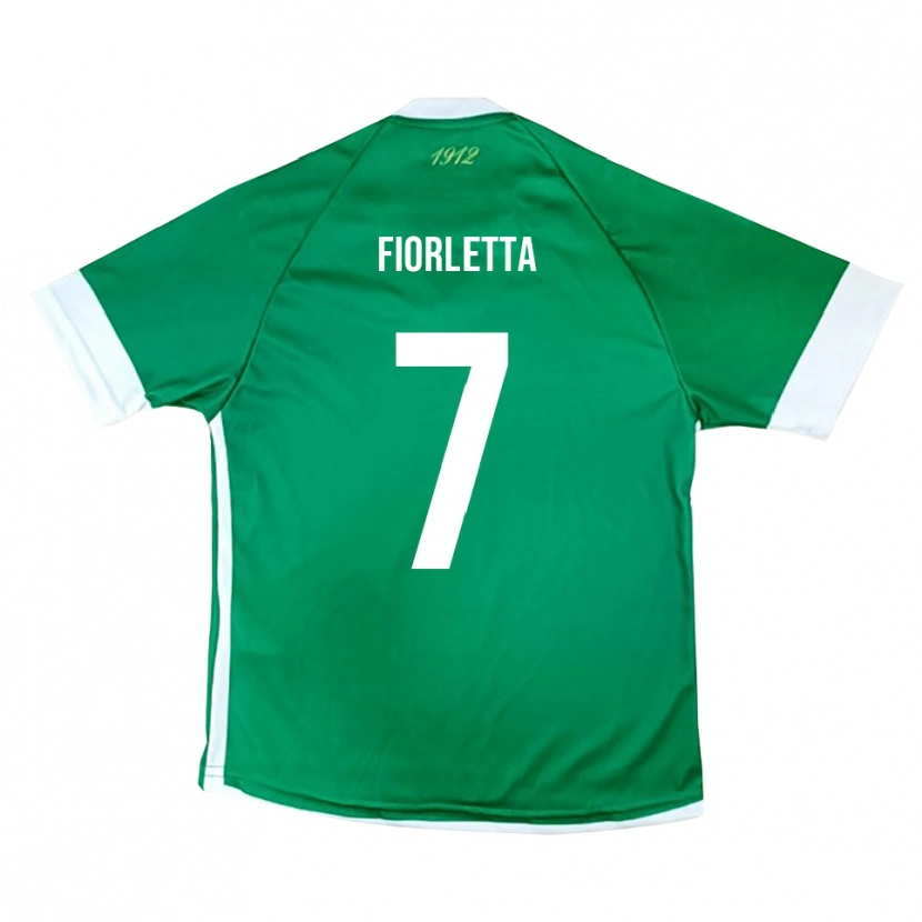 Danxen Homem Camisola Gianmarco Fiorletta #7 Verde Branco Principal 2025/26 Camisa