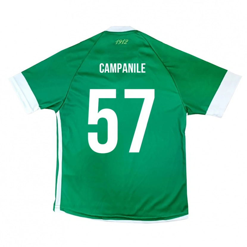 Danxen Homem Camisola Alessandro Campanile #57 Verde Branco Principal 2025/26 Camisa