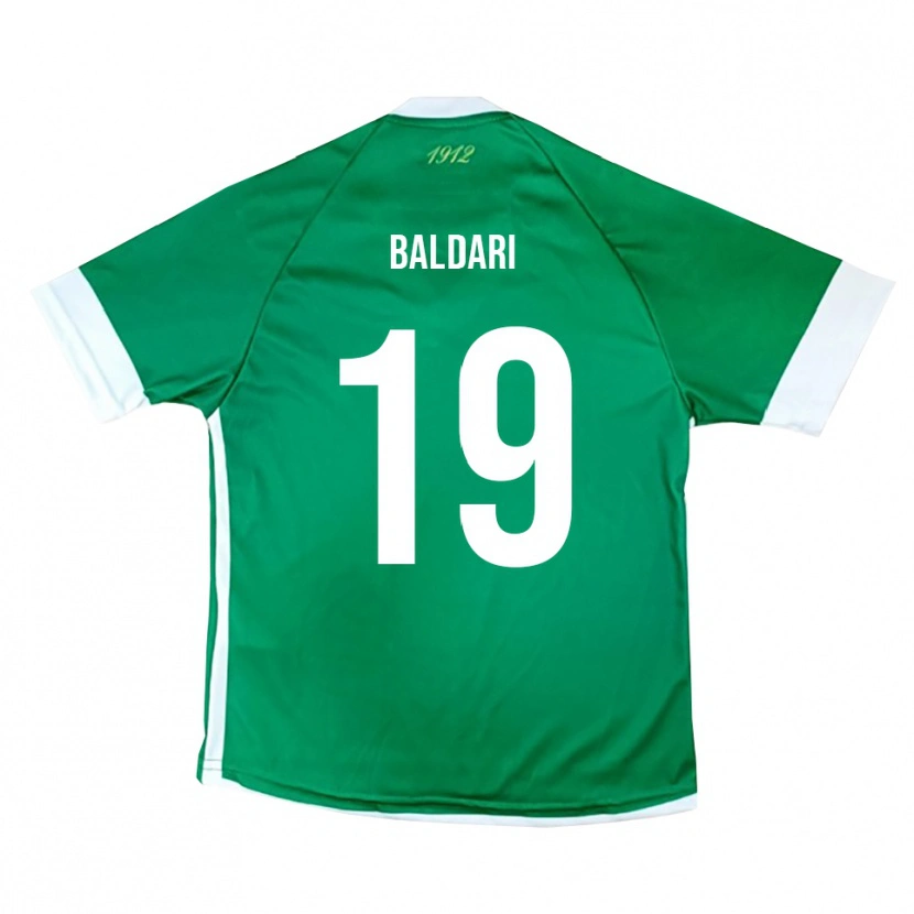 Danxen Homem Camisola Gabriele Baldari #19 Verde Branco Principal 2025/26 Camisa
