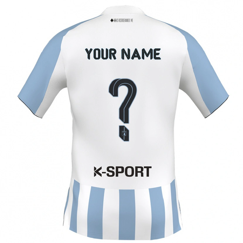 Danxen Homem Camisola Seu Nome #0 Branco Azul Celeste Principal 2025/26 Camisa