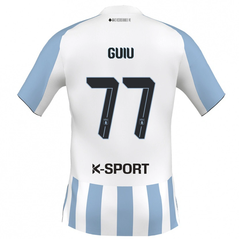 Danxen Homem Camisola Bernat Guiu #77 Branco Azul Celeste Principal 2025/26 Camisa