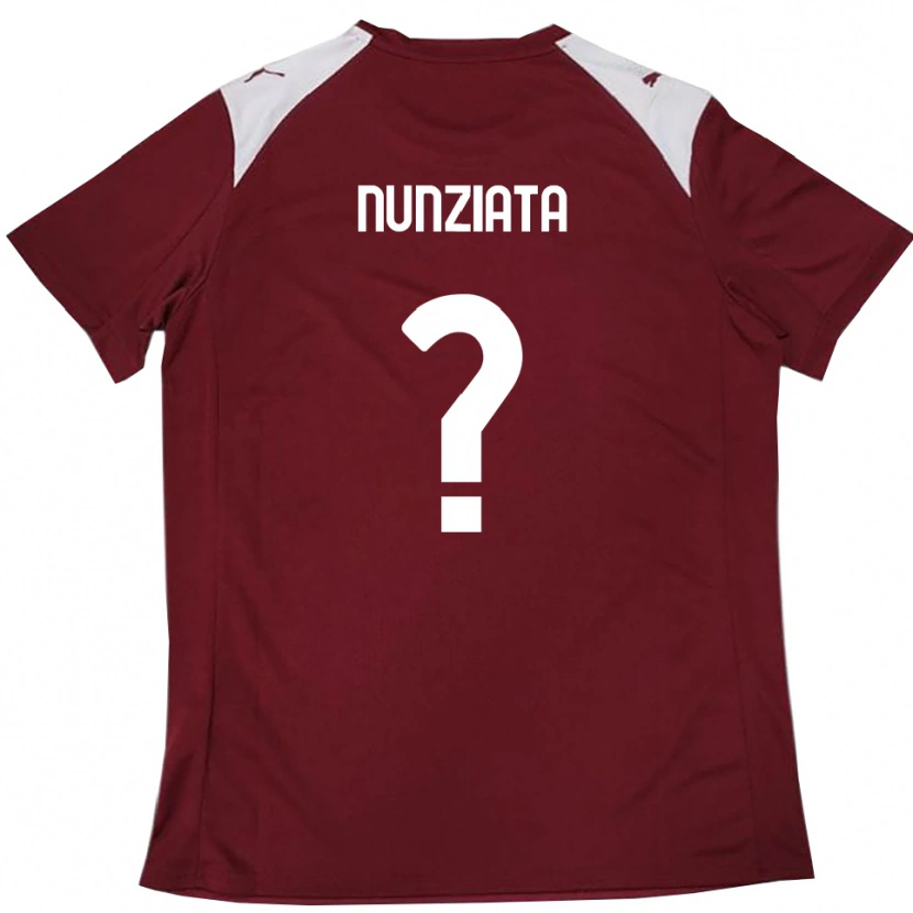 Danxen Homem Camisola Francesco Nunziata #0 Borgonha Branco Principal 2025/26 Camisa