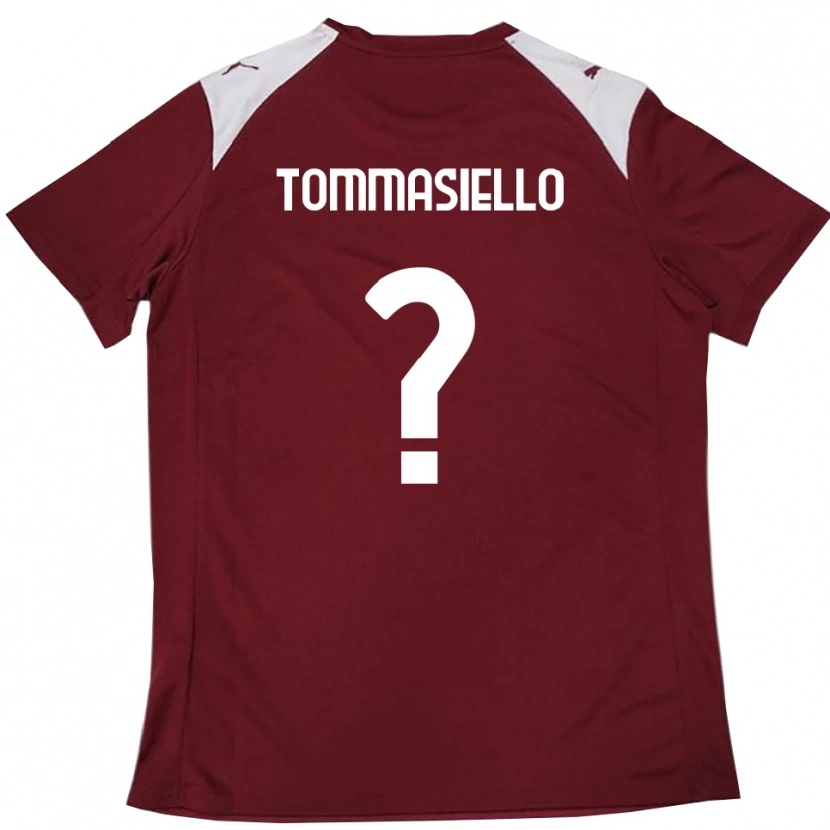 Danxen Homem Camisola Francesco Tommasiello #0 Borgonha Branco Principal 2025/26 Camisa