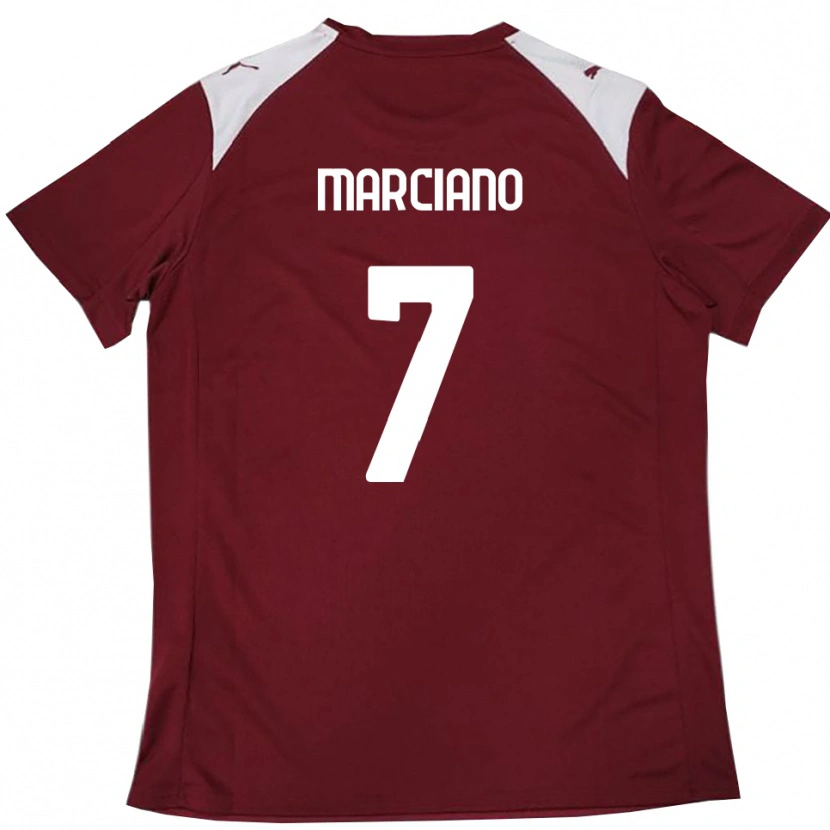 Danxen Homem Camisola Nicolò Marciano #7 Borgonha Branco Principal 2025/26 Camisa
