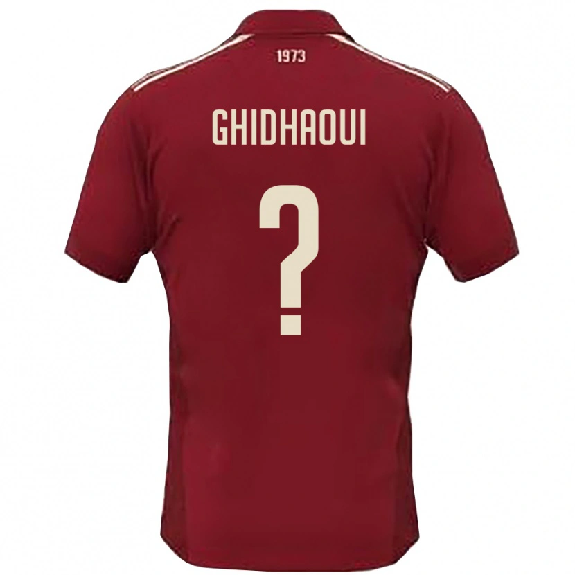 Danxen Homem Camisola Mohyiddin Ghidhaoui #0 Borgonha Branco Principal 2025/26 Camisa
