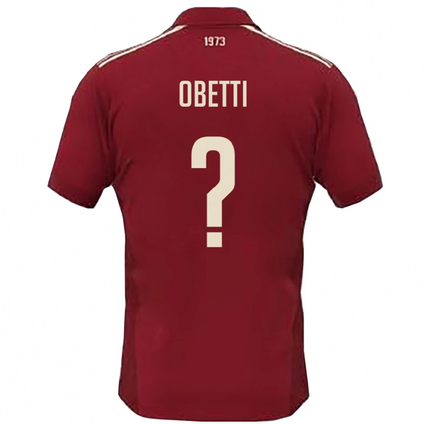 Danxen Homem Camisola Gianmarco Obetti #0 Borgonha Branco Principal 2025/26 Camisa