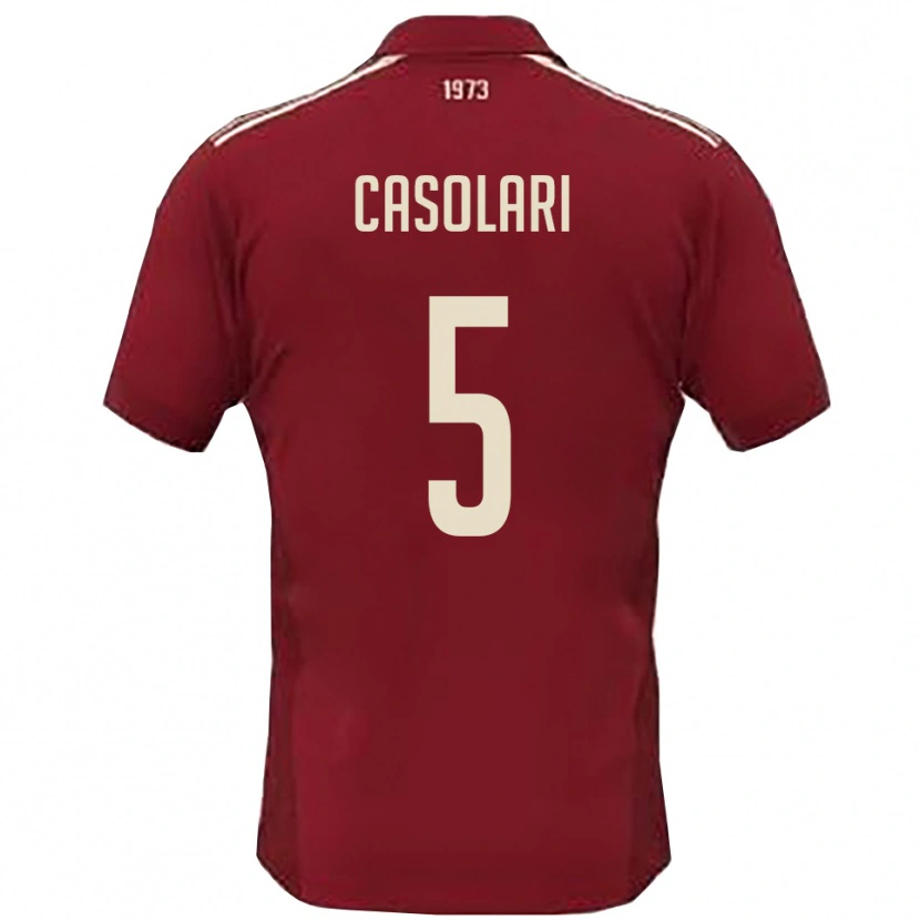 Danxen Homem Camisola Federico Casolari #5 Borgonha Branco Principal 2025/26 Camisa