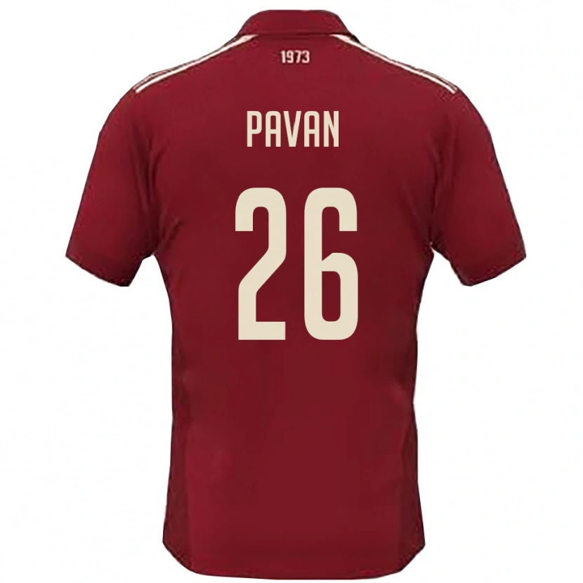 Danxen Homem Camisola Nicola Pavan #26 Borgonha Branco Principal 2025/26 Camisa