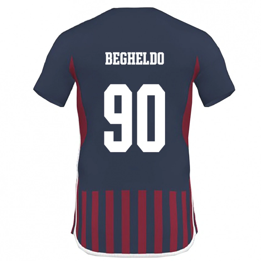 Danxen Homem Camisola Gianmarco Begheldo #90 Marinho Vermelho Principal 2025/26 Camisa