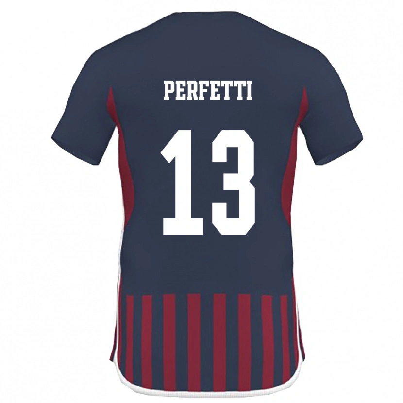 Danxen Homem Camisola Daniel Perfetti #13 Marinho Vermelho Principal 2025/26 Camisa