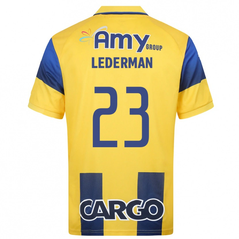 Danxen Homem Camisola Ben Lederman #23 Amarelo Marinho Principal 2025/26 Camisa