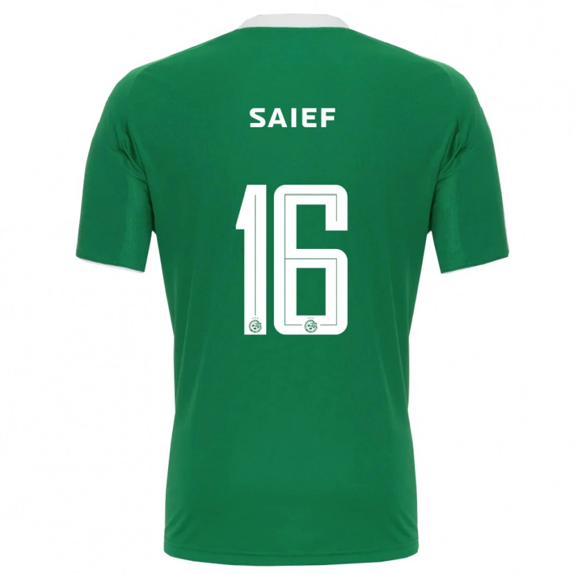 Danxen Homem Camisola Kenny Saief #16 Verde Branco Principal 2025/26 Camisa