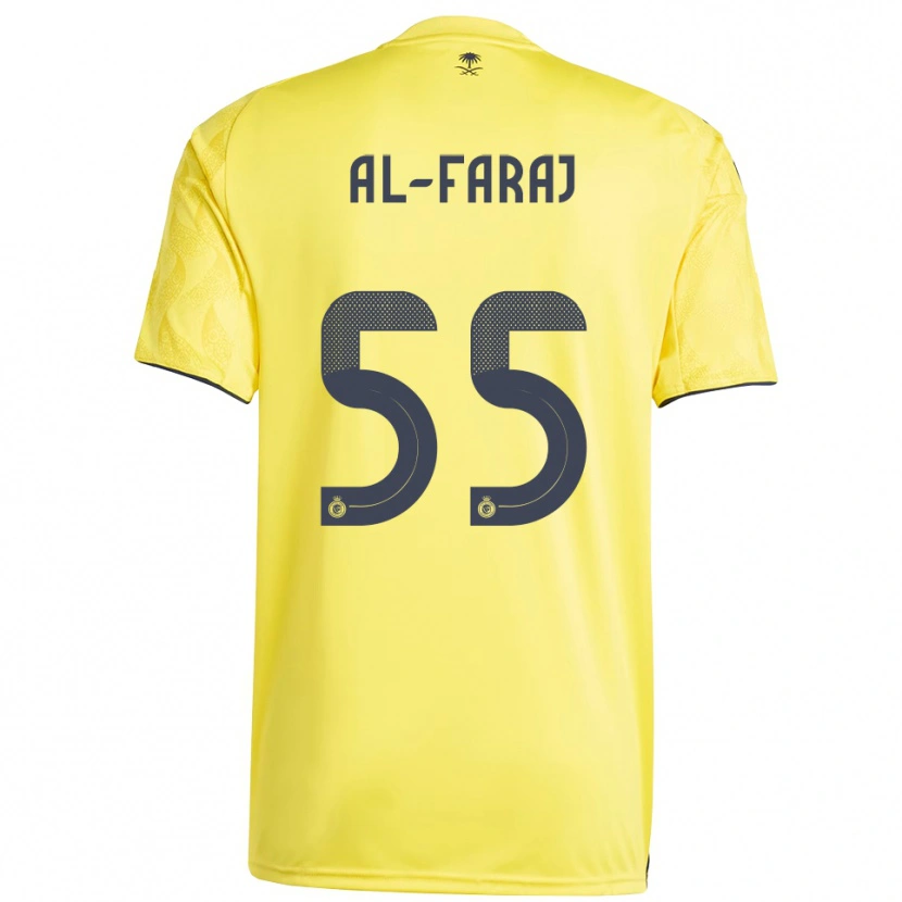 Danxen Homem Camisola Abdulaziz Al-Faraj #55 Amarelo Preto Principal 2025/26 Camisa