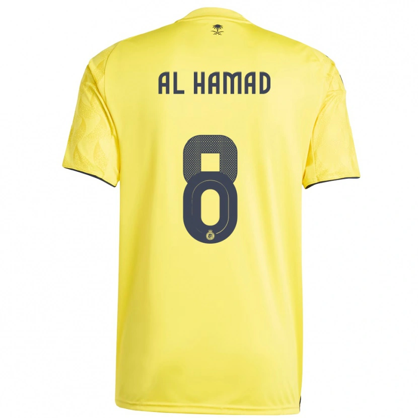 Danxen Homem Camisola Sara Al-Hamad #8 Amarelo Preto Principal 2025/26 Camisa