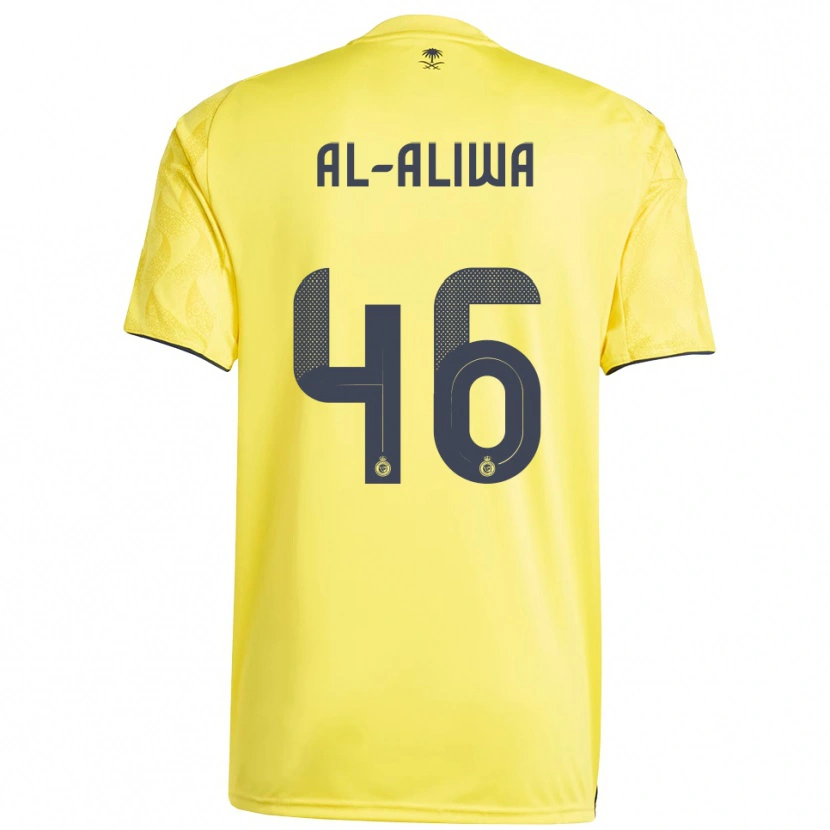 Danxen Homem Camisola Abdulaziz Al-Aliwa #46 Amarelo Preto Principal 2025/26 Camisa