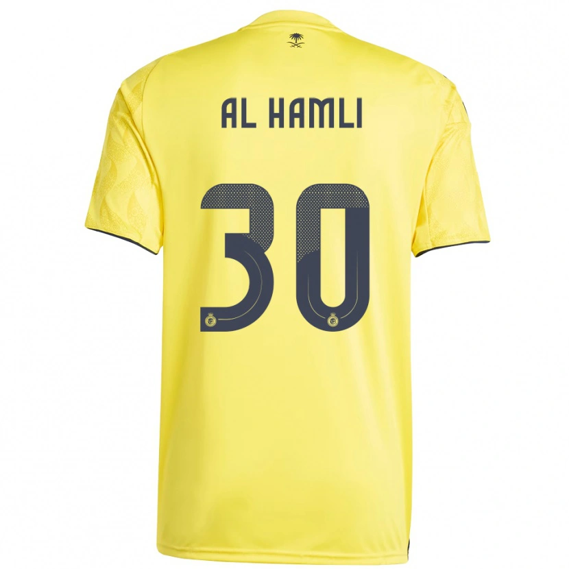 Danxen Homem Camisola Noura Al-Hamli #30 Amarelo Preto Principal 2025/26 Camisa