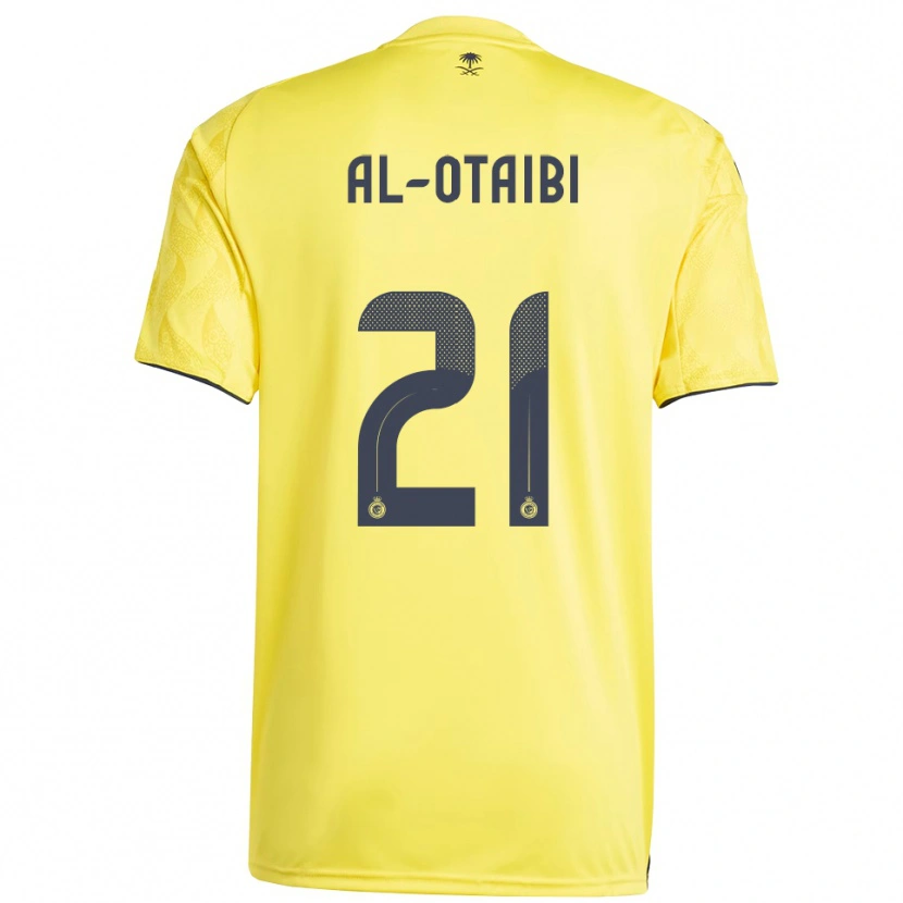 Danxen Homem Camisola Abdulrahman Al-Otaibi #21 Amarelo Preto Principal 2025/26 Camisa