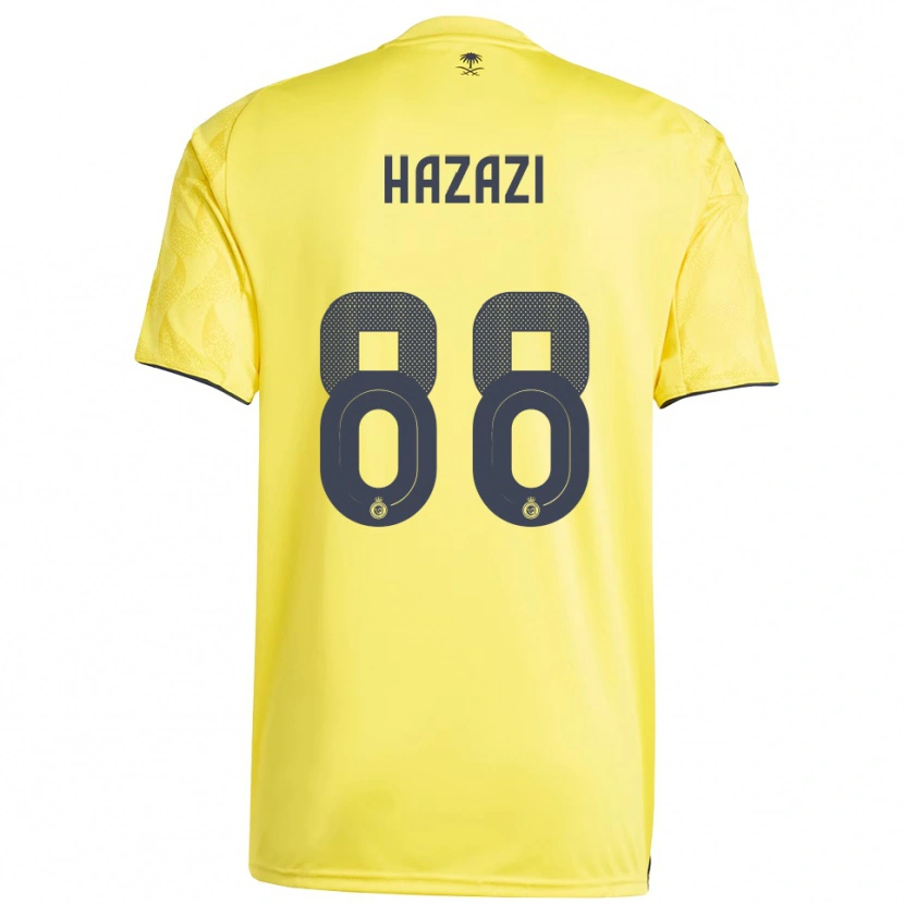 Danxen Homem Camisola Bassam Hazzazi #88 Amarelo Preto Principal 2025/26 Camisa