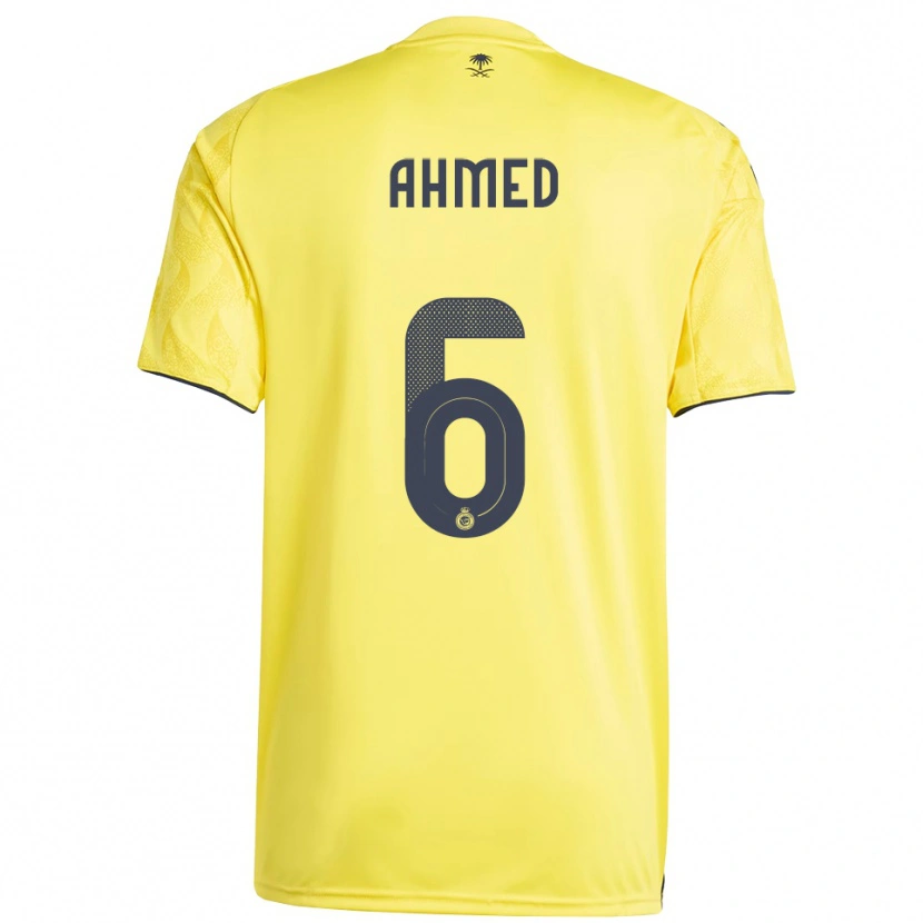 Danxen Homem Camisola Aseel Ahmed #6 Amarelo Preto Principal 2025/26 Camisa