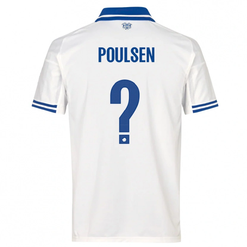 Danxen Homem Camisola Xander Poulsen #0 Branco Azul Principal 2025/26 Camisa